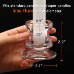 Clear Glass Candlestick Holders 4 Taper For Wedding Decoration And Dinning