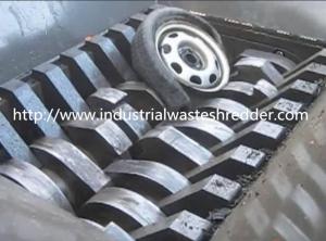 Wholesale Scrap Rubber Waste Tire Shredder Double Shaft With High Torque Shredding from china suppliers
