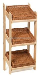Wholesale Retail Floor Standing Wooden Bread Display Stand For Bakery Store / Food Shops from china suppliers