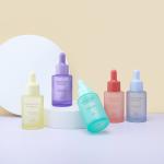Frosted Colorful Glass Serum Bottle Cosmetic Packaging Glass Essential Oil
