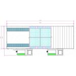 39KW CE Approved Industrial Spray Booth Oven for Bus Truck Painting Room 15000mm