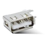 10mm Usb Female Solder Connector , Side Plug Usb 3 Female Connector Short Body