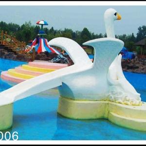 Wholesale Kids Small Cartoon Swan Fiberglass Water Pool Slides For Aqua Park / Swimming Pool from china suppliers