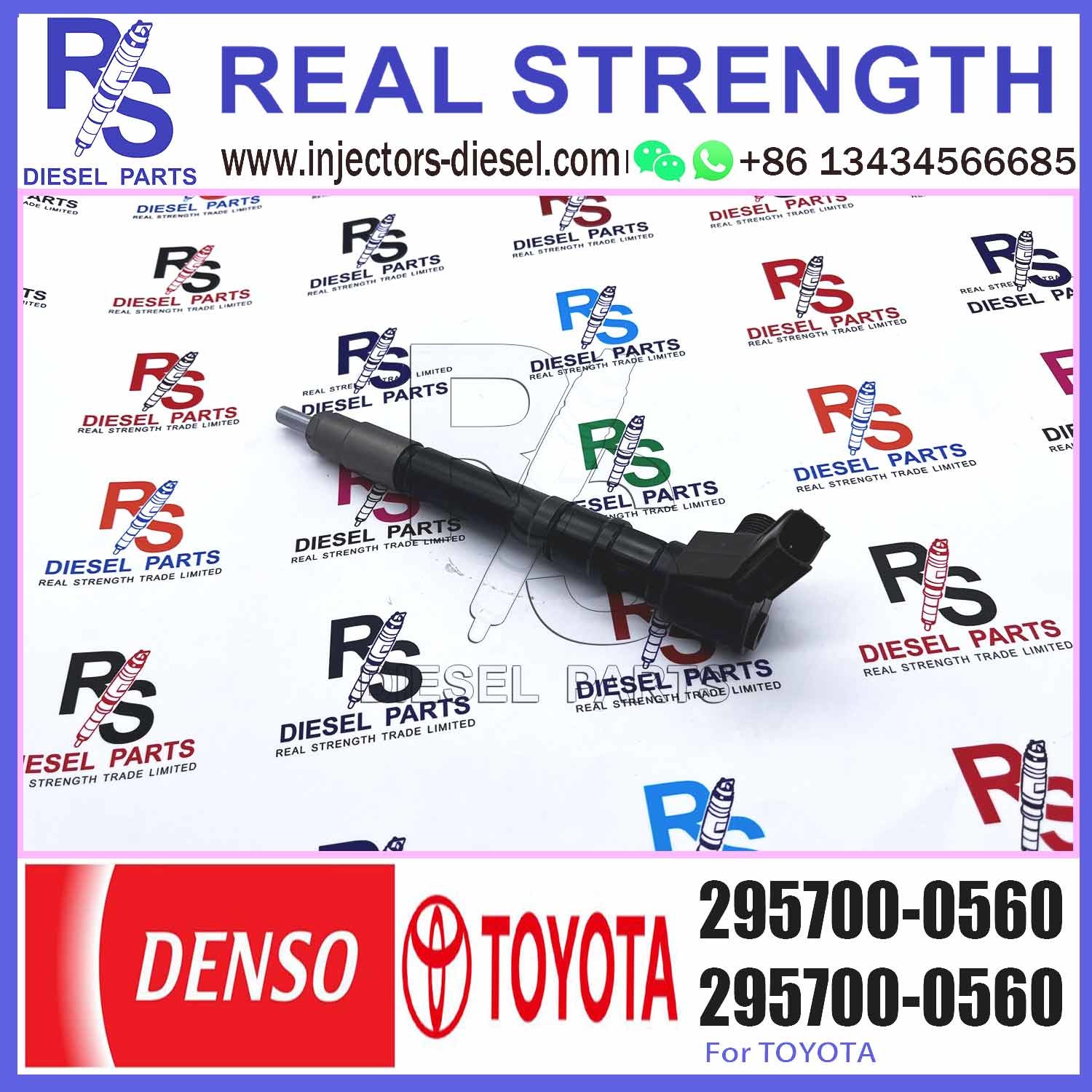 Common Rail Injector 295700-0560 23670-0E020 23670-09430 23670-11020 23670-19025 236700E020 For Toyota 2.4d 2GD-FTV REVO