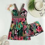 Color Ladies One-Piece Swimsuit Openwork Bikini Sexy Beach Hot Spring lady