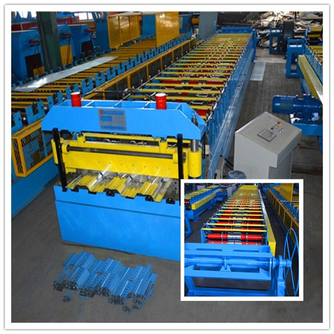 High Efficiency Floor Deck Roll Forming Machine Durable Punching Metal Cr12