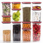 5PCS BPA Free 600ml Plastic Food Storage Containers With Airtight Lids