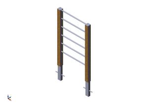 Wholesale outdoor fitness equipments WPC materials based Wall Bars-LK-L02 from china suppliers