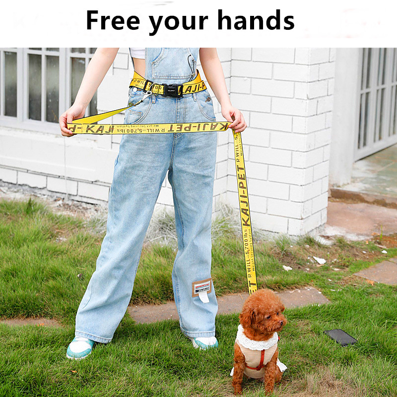 Nylon 3.5x150cm Dog Running Belt , PET Traction Rope Eco Friendly