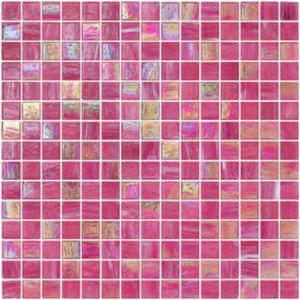 Wholesale Elegent Pink color with gold line glass mosaic mix pattern 20x20mm piece from china suppliers