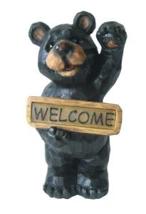 Wholesale Cute Standing Bear Welcome Solar Garden Lights Animals With White Light from china suppliers