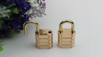 High Quality Light Gold Metal Bag Padlock Decorative Lock Without Keys