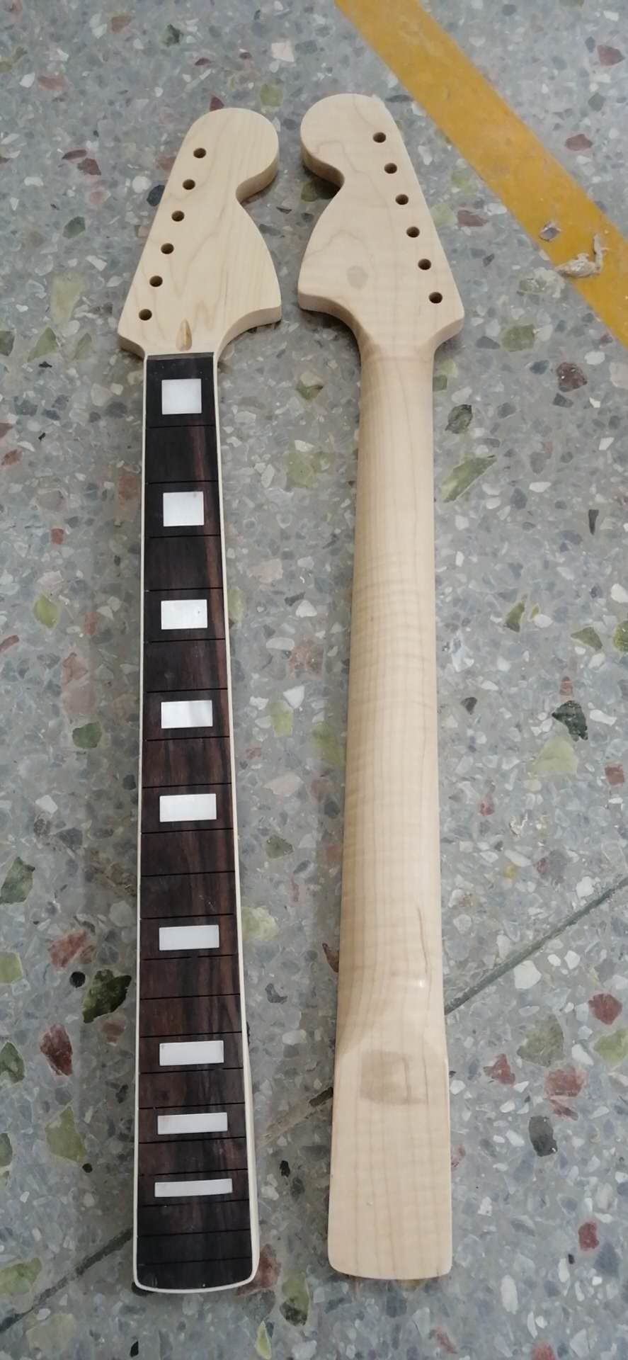 Custom Grand Paddle Guitar Headstock Unfinished Roasted Maple ST Guitar Neck Electric Acoustic Guitar Accept Kinds OEM