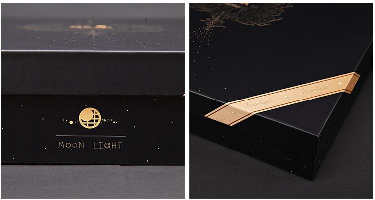 Luxury ECO-Friendly Wholesale Recycled Customised Printing Food Black gift box with lid