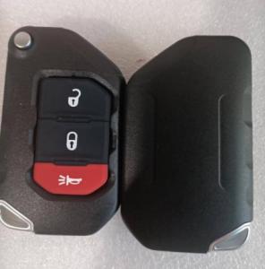 Wholesale 433Mhz 2 + 1 button FCC OHT1130261 4A Chip Keyless Flip Key For Jeep Wrangler from china suppliers