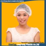 12 gsm Disposable Nonwoven Blue 21" Double Elastic Mob Cap Clip Cap