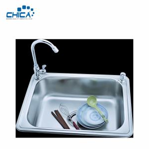 Wholesale SUS304 Stainless Steel Kitchen Sink Single Bowl Kitchen Sink Press Kitchen Sink With Faucet from china suppliers