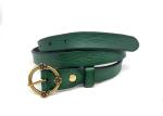 95cm Womens Casual Leather Belt For Jeans Green Color