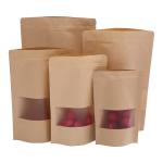 Standing dried fruit food fruit nut tea zipper window sealed bag kraft paper