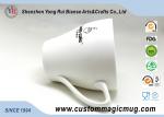 11oz 320ml Porcelain Milk Beverage V Shaped Mug , Color Changing Photo Mug