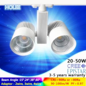 Wholesale 0-10V/DALI dimming 15W 20W 25W 30W COB cree led track light CRI80/90 black/white color from china suppliers