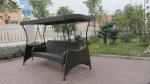 Indoor Home Brown Rattan Swing Chair , All Weather Hanging Chair