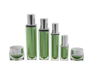 Wholesale Elegant Cosemtic Skincare Acrylic Packaging Set 30g 50g Cream Jar 30ml 60ml 100ml 120ml Lotion Bottle from china suppliers