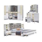 High Quality Wholesale Wood Frame Double Bed Master Room King Size Wooden Modern