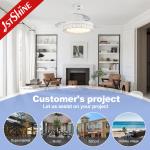 Invisible Retractable Blade Ceiling Fan Low Watt DC 220V Remote Control Modern