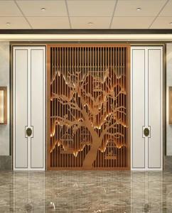 Wholesale ODM OEM Stainless Steel Hotel Furniture Metal Room Partition Porch Hollowed Out from china suppliers
