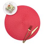 Blue PVC Golden Round Christmas Dining Table Place Mat for Dining Room and