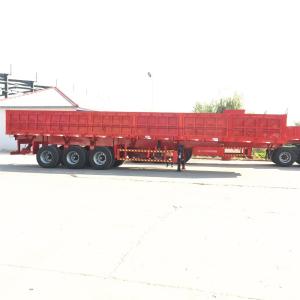 Wholesale 3 Axle 40cbm Side Dump Semi Trailer , Side Tipper Semi Trailer from china suppliers