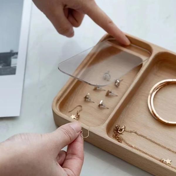 Personalized Wooden Jewelry Tray Catch All Tray with Lid Custom Valet Tray Desk