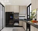 Fadior U-Shaped Stainless Steel Kitchen Cabinet With Warm Apricot Door Panel