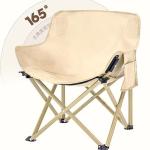 Outdoor Folding Camping Moon Chair 32 Inches Seat Width 250 Lbs Weight Capacity