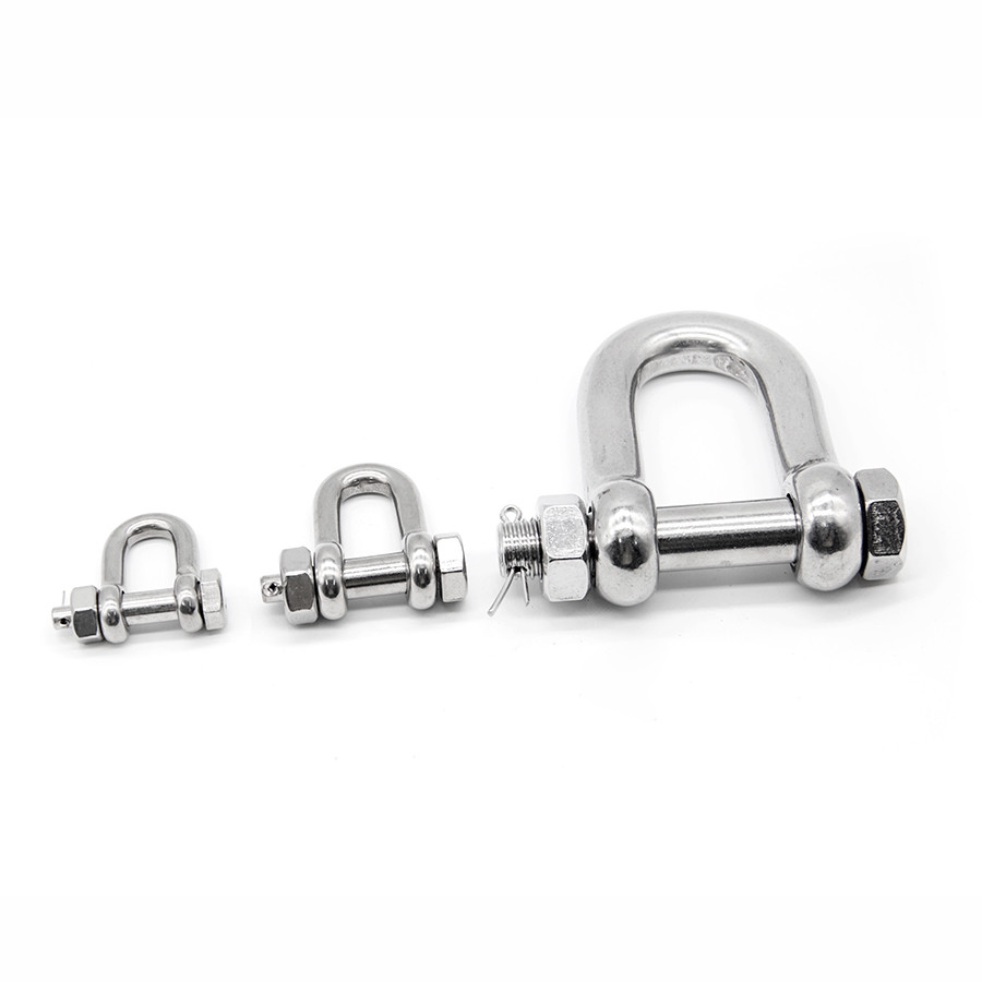 Long 304 316 Grade Stainless Steel D Shackle Fastener