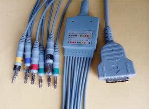Wholesale GE 15 Pin ECG / EKG Cable 10 Leads MAC 1200 MAC 500 Banana 4.0 IEC from china suppliers