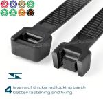 Cable Ties 200mmx3.6 Plastic Wire Cable Tie Strap, Ø3~50mm Adjustable Nylon PA66