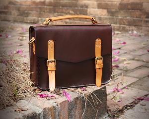 Wholesale LH-62-3 Handmade Handbags Vintage Briefcase Genuine Leather Ladies Bags from china suppliers