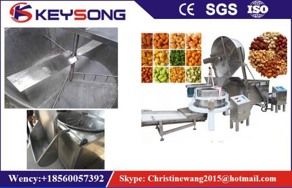 PLC Control Commercial Gas Deep Fryer , Stainless Steel Potato Chips Industrial