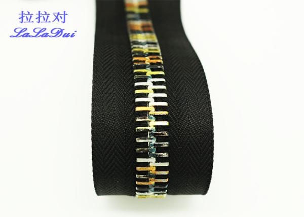 Close End Large Gold Zipper 9607110000 , Antique Brass Extra Wide Zippers