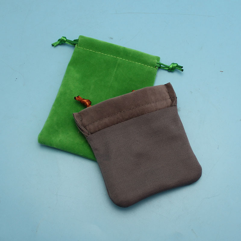 8 X 10cm / 8 X 12cm Drawstring Jewelry Bag Assorted Color Printed / Debossed Logo