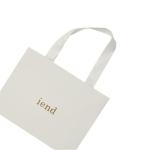 Luxury Printed Ribbon Handle Bags Textured Recyled Gift Bags Gold LOGO