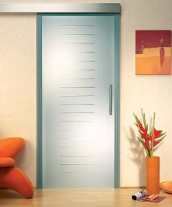 Wholesale Custom Satin Etched Glass Door With Groove , Tempered Glass For Shower Room from china suppliers