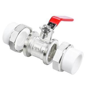 Wholesale PN16 Nickel Plating Metal Ball Valve Double Socket PPR Brass Ball Valve from china suppliers