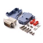 DB9 RS232 9 Pin Male Female DB15 VGA D-sub 15 pin Connector Plastic Hood Cover