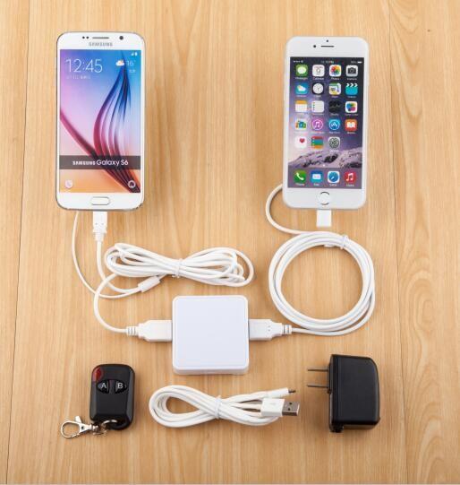 COMER 2 ports charge cable protect tablet anti-theft device or cell phone