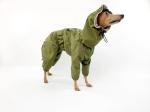 E52 Male Warm Dog Coats Membrane Dog Fleece Lined Raincoats For Basset Hounds