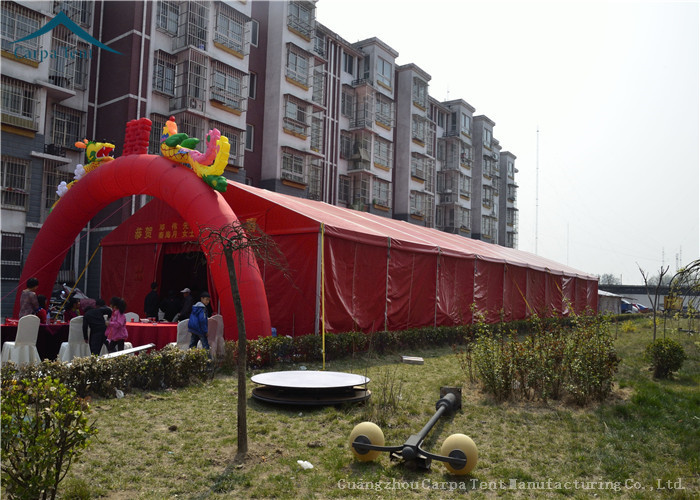 Red Roof Strong Event Tents 10m * 15m With Beautiful Linings And Curtains