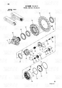 Wholesale Steel Travel Drive Catalog For Excavators Replaces Varying Weight Models 9224123 9224241 ZX70 from china suppliers